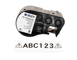 svart/hvit 25,40 mm bred x 7,62 m lang