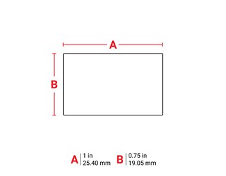 19,05 mm bred x 12,70 mm høy 1/140 stk.