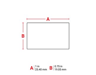 19,05mm x 12,70 140 etiketter/box