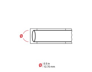 Vit 21,6154mm hög x 15,24m lång