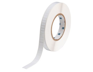 Hvit 12,70 mm bred x 5,08 mm høy 1stk/rad 1/10000 stk.