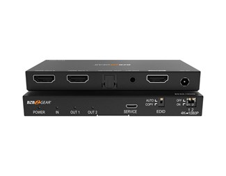 1:2 HDMI 2.0 splitter med ljudutgångar