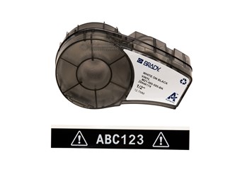 Vit/svart 12,7mm bred x 6,40m lång