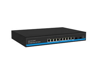 8x10/100/1000TX, 2xSFP, PoE, managerbar