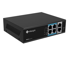4st 10/100mb PoE+ portar 2st 10/100Mb uplink, PoE Budget 65W