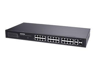 24xFE PoE + 2xGE Combo.PoE budget 380W,NDAA compliant