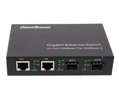 2xSFP Gigabit, 2x10/100/1000TX