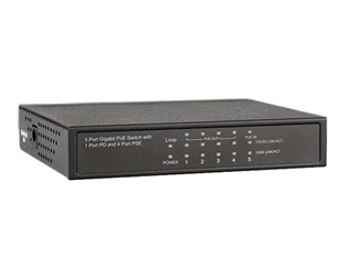 4x10/100/1000 PoE (PSE), 1x10/100/1000 PoE (PD)