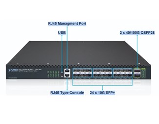 Layer 3 24-Port 10G SFP+ + 2-Port 100G QSFP28
