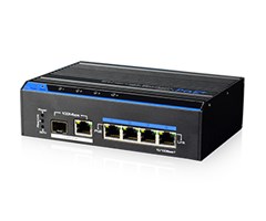 4 x 10/100TX PoE 30 W + 1 x 100Base SFP/RJ45 uplink