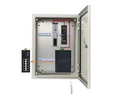 1 st POE DIN switch, väggkapsling utomhus, nätaggregat UPS i