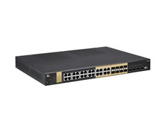 16XRJ45, 8x SFP/RJ45 kombo, 4x 10G SFP+, 48VDC, skruvpl