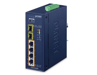 4-port 10/100/1000BASE-T  802.3bt PoE+, 2 SFP