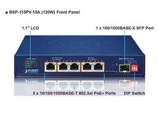 with 1-Port 1000X SFP and LCD Display