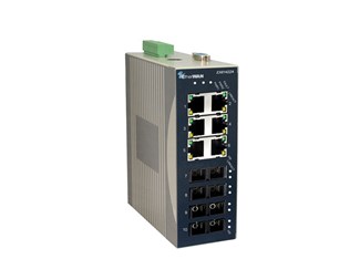 Industriell, managed, 8x10/100TX, 2 porter Gigabit SFP