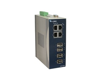 Industriell, managed, 8x10/100TX, 2 porter Gigabit SFP