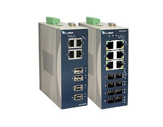 Industriell, managed, 8x10/100TX, 2 porter Gigabit SFP