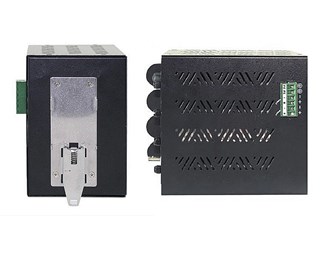 Chassi for 4stk mediakonvertere med 2x DIN-monterte nettagg