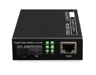 RJ45-SC, 10/100/1000M, 1310nm, single mode, Inkl PSU