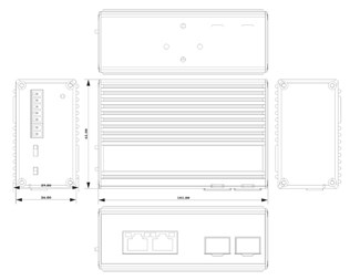 2-port 100/1000X SFP till 2-port 10/100/1000T
