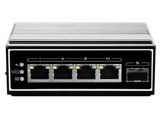 1-ports 1000X SFP til 4-porters POE+ 10/100/1000T