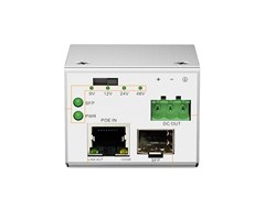 PoE+ PD 11000BASE-T till 1000BASE-X SFP, 9/12/24/48V DC@18W