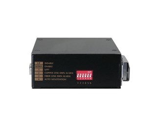 Härdad 1x10/100/1000TX till Gigabit SFP, 12-48VDC