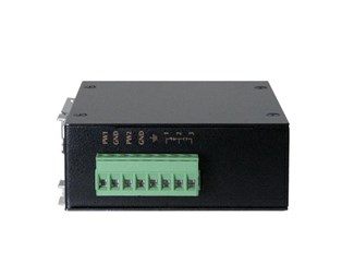Härdad 1x10/100/1000TX till Gigabit SFP, 12-48VDC