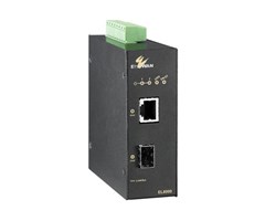 Härdad 1x10/100/1000TX till Gigabit SFP, 12-48VDC