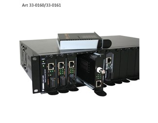 For 16 stk mediakonverterere med 2x 230V AC aggregat