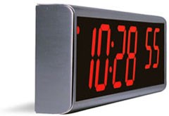 6 røde siffer, rustfritt