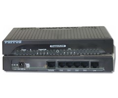 4x10/100 Ethernet RJ45, 1xDSL RJ45 1-4 par