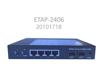 Null forsinkelse ETAP-2406 100/1000Base-T & SFP, USB strøm