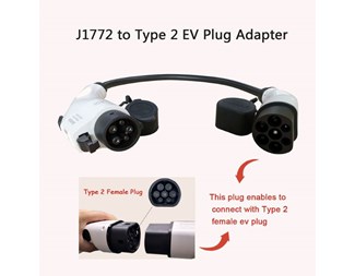 Adapter ladekabel, fra type 2 til type 1