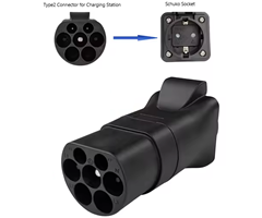 Elbilsadapter Typ 2 hane till Schuko