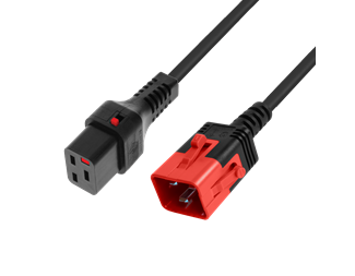 1m, C20/C19 3X1,5, svart