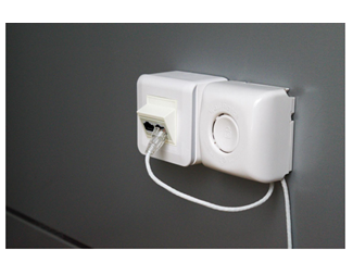 WallPatch Cat.6A U/UTP RJ45, hvit