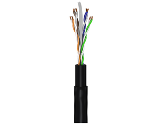 10m, svart Cat6 250MHz