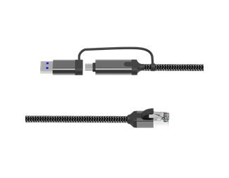 0,5 m, USB-C + USB-A til Gigabit LAN