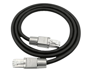 1m, svart Cat6.A S/FTP