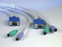 5m, VGA han + 2xPS/2 han til VGA Han + 2xPS/2 Han