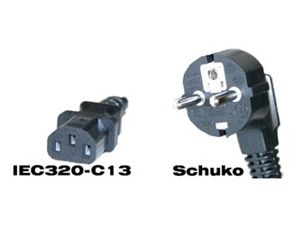 1,5 m, type A (IEC320 C13/Schuko)