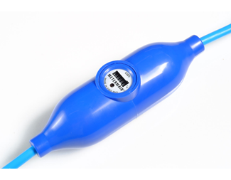 Elmålerkabel 230V/16A, blåhanske, 1m
