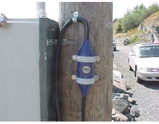 Elmålerkabel 230V/16A, blåhanske, 1m