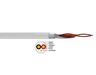 2 x 1 mm² SNL 100mtr Brannalarmkabel