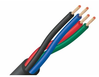 Kabel lyd/lys fleksibel 4x0,2mm2 100 meter