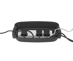 Utendørskapsling for grenboks, svart