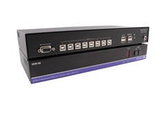Åtteporters KM-switch med USB 2.0-deling