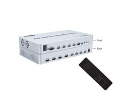 4K, 4-porters HDMI-inngang, 1 HDMI-utgang med USB2.0