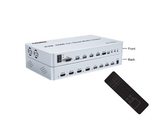 4K, 4-porters HDMI-inngang, 1 HDMI-utgang med USB2.0